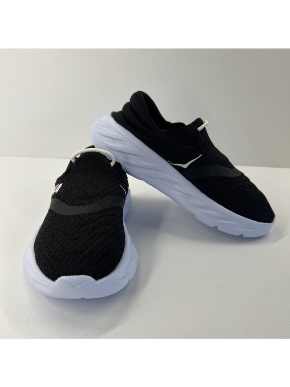 Hoka Ora Recovery Shoe 2 Womens US 5 Slip On Comfort Running Sneaker Black White - Picture 9 of 14